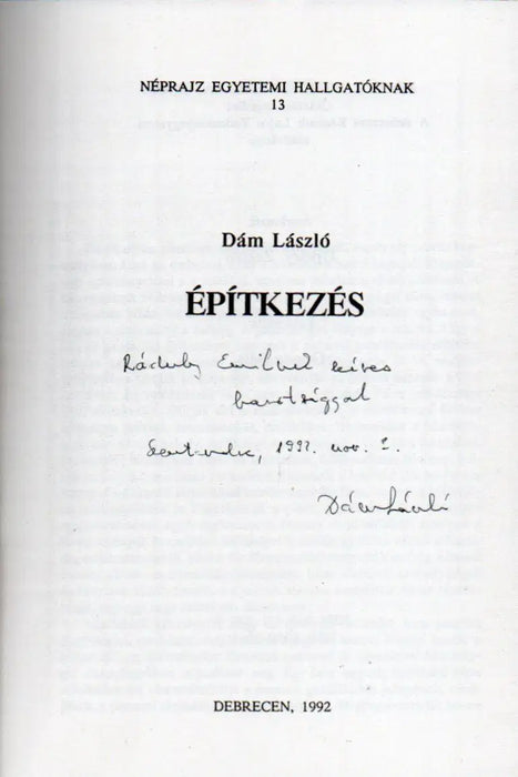 Építkezés - Oskola Antikvárium