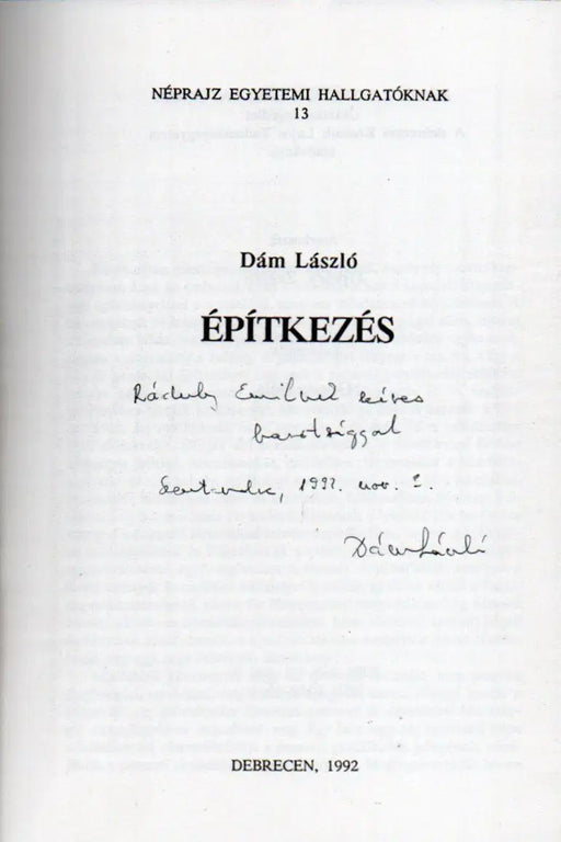 Építkezés - Oskola Antikvárium