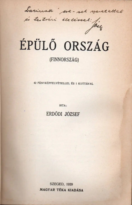 Épülő ország (Finnország) - Oskola Antikvárium