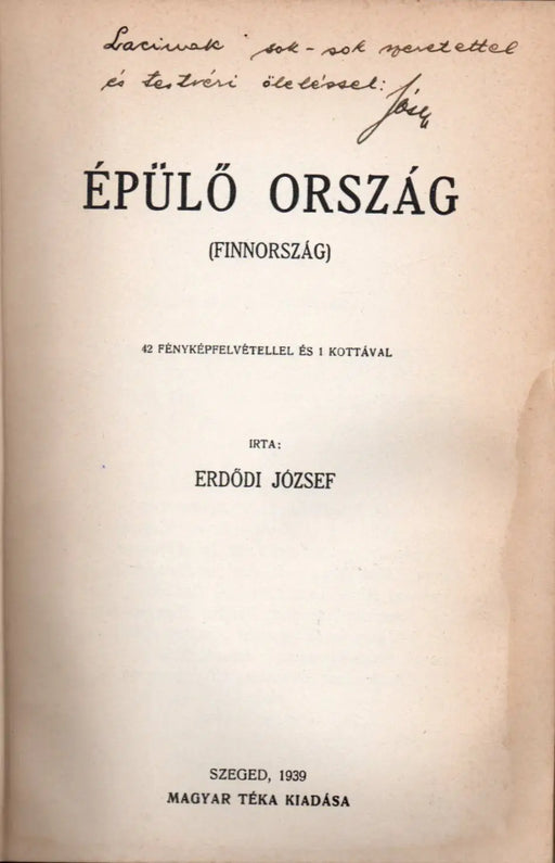 Épülő ország (Finnország) - Oskola Antikvárium