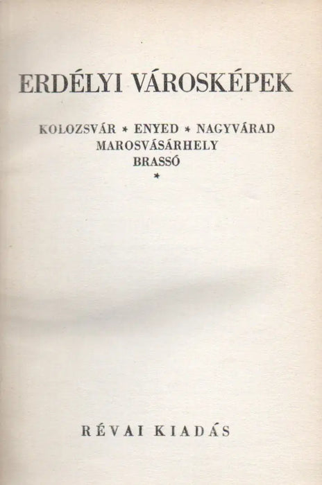 Erdélyi városképek - Oskola Antikvárium