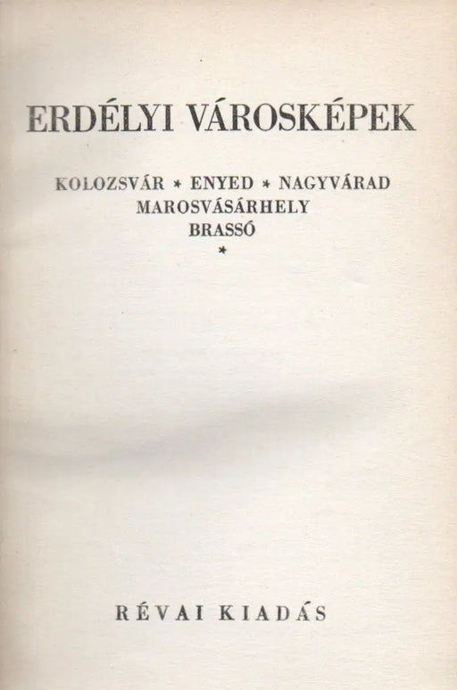 Erdélyi városképek - Oskola Antikvárium