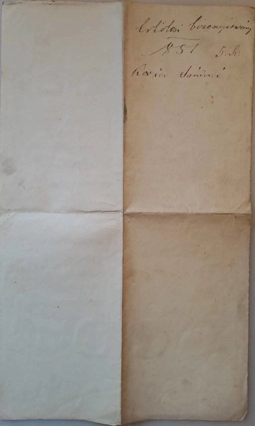 Erkölcsi bizonyítvány 1851 - ből - Oskola Antikvárium