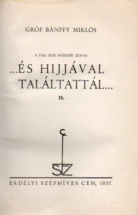 ...És hijjával találtattál... II. - Oskola Antikvárium