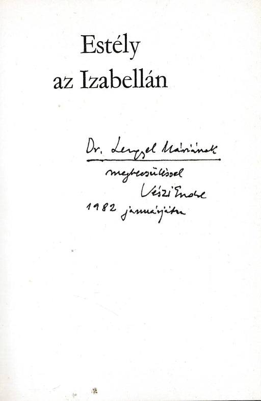 Estély az Izabellán - Oskola Antikvárium