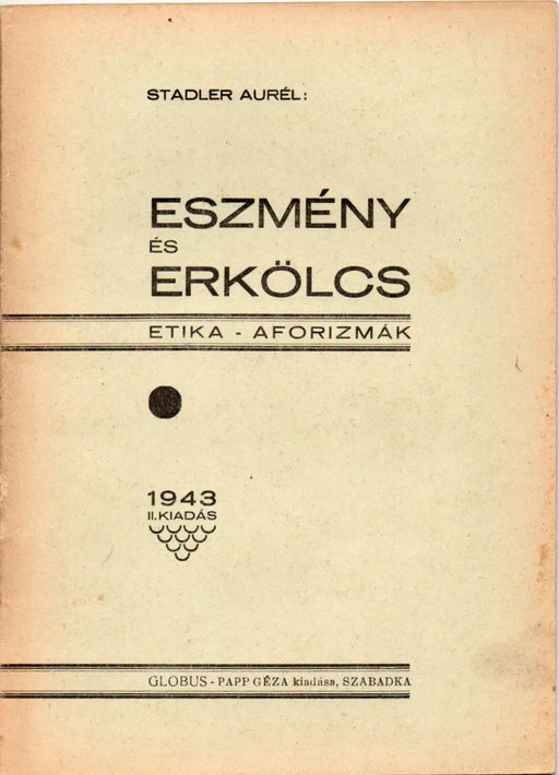 Eszmény és erkölcs - Oskola Antikvárium