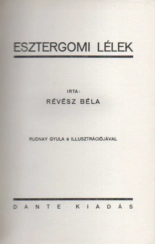Esztergomi lélek - Oskola Antikvárium