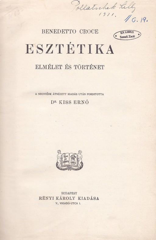 Esztétika - Oskola Antikvárium