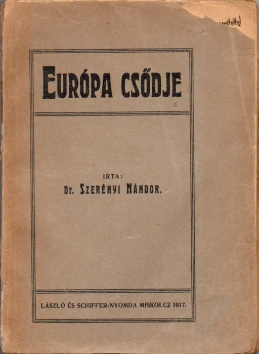 Európa csődje - Oskola Antikvárium
