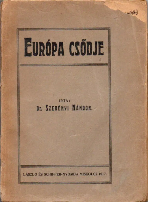 Európa csődje - Oskola Antikvárium