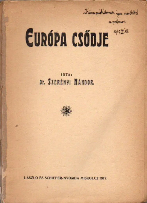 Európa csődje - Oskola Antikvárium