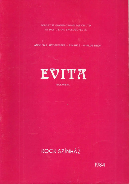 Evita rock opera - Oskola Antikvárium