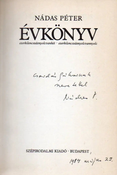 Évkönyv - Oskola Antikvárium