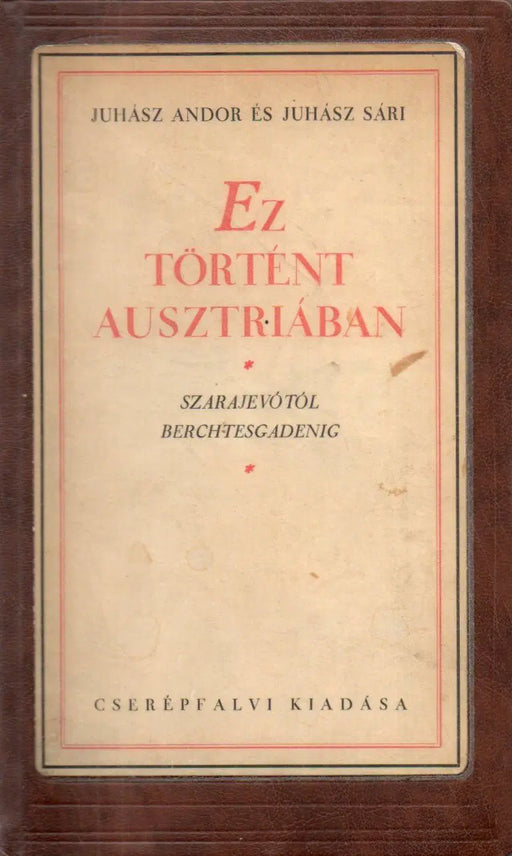 Ez történt Ausztriában - Oskola Antikvárium
