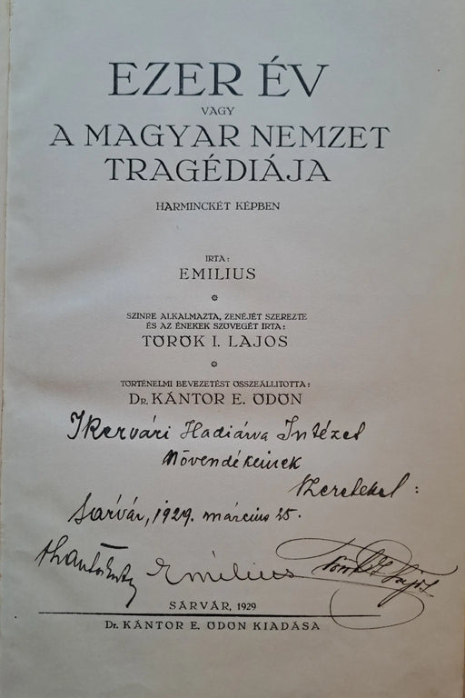 Ezer év vagy a magyar nemzet tragédiája - Oskola Antikvárium