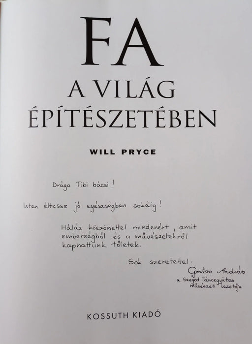 Fa a világ építészetében - Oskola Antikvárium