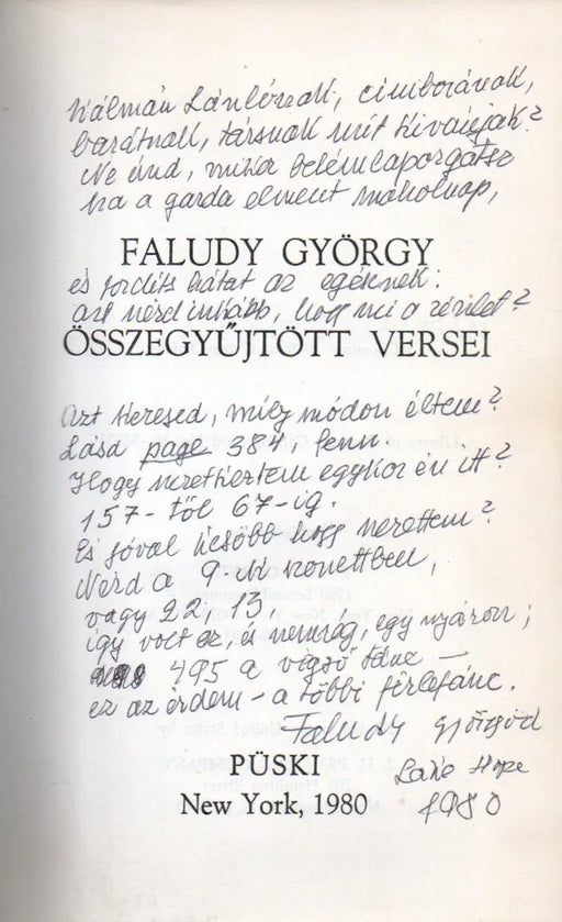 Faludy György összegyűjtött versei - Oskola Antikvárium