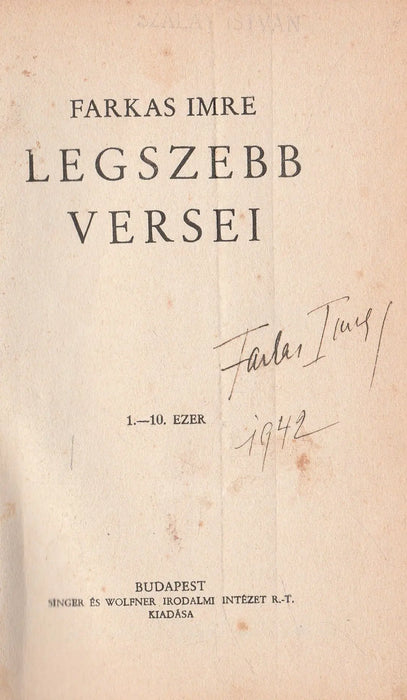 Farkas Imre legszebb versei - Oskola Antikvárium