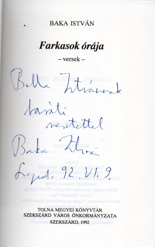 Farkasok órája - Oskola Antikvárium