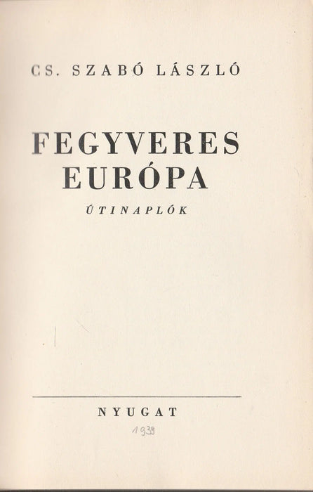 Fegyveres Európa - Oskola Antikvárium