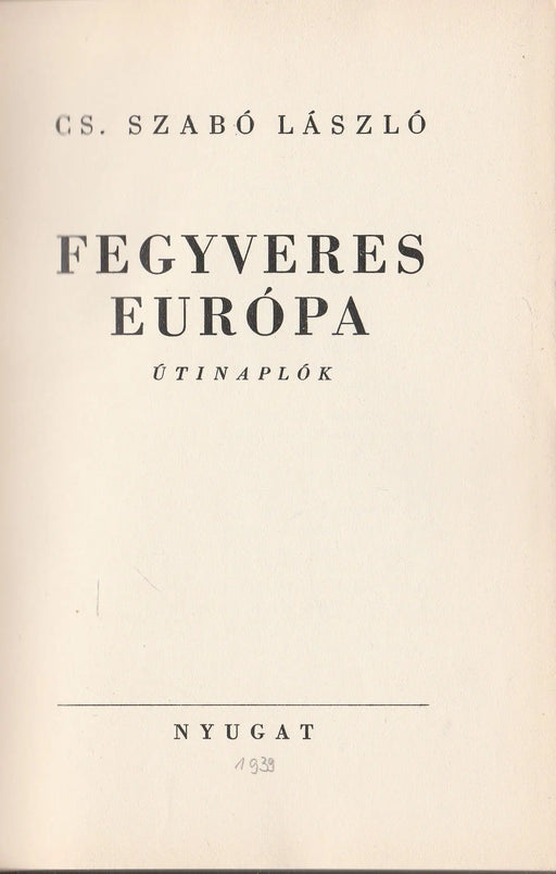 Fegyveres Európa - Oskola Antikvárium