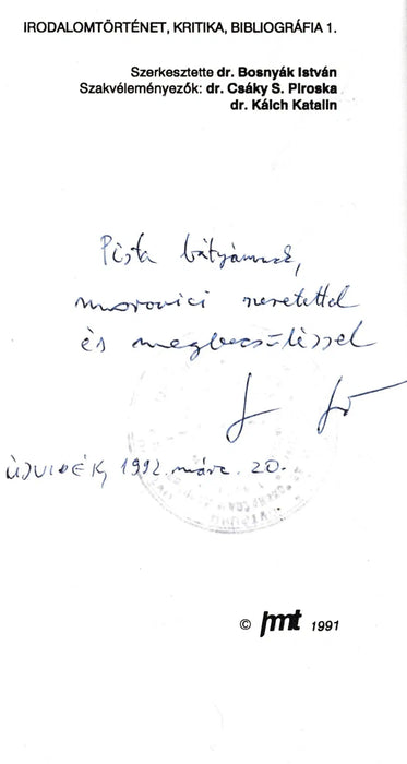 Fehér Ferenc - Bibliográfia - Oskola Antikvárium