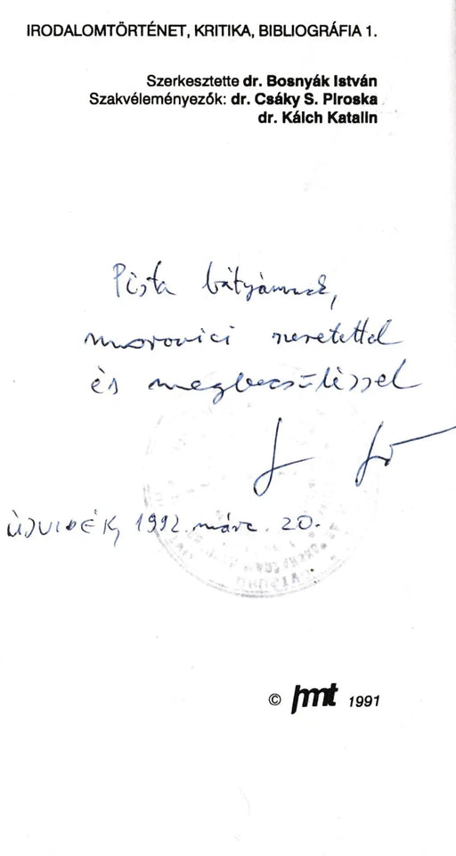 Fehér Ferenc - Bibliográfia - Oskola Antikvárium