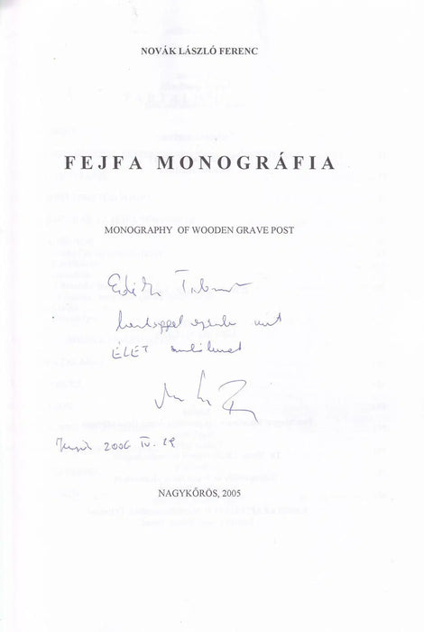 Fejfa monográfia - Oskola Antikvárium
