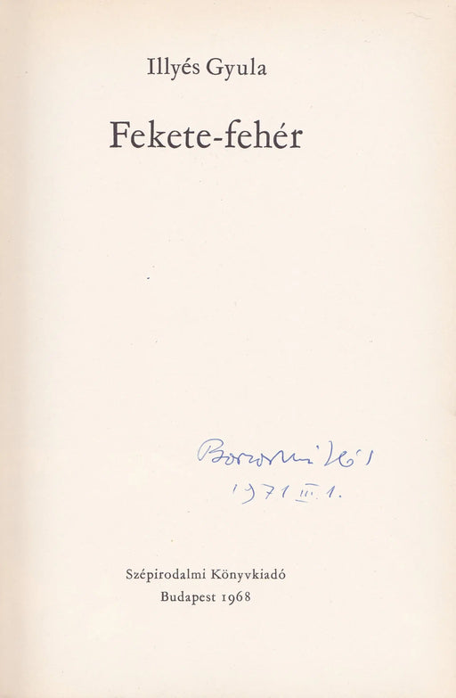 Fekete - fehér - Oskola Antikvárium