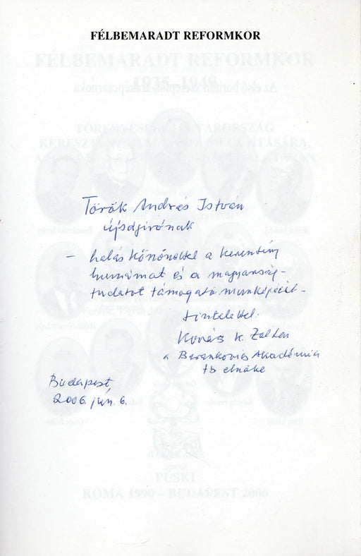 Félbemaradt reformkor 1935 - 1949 - Oskola Antikvárium