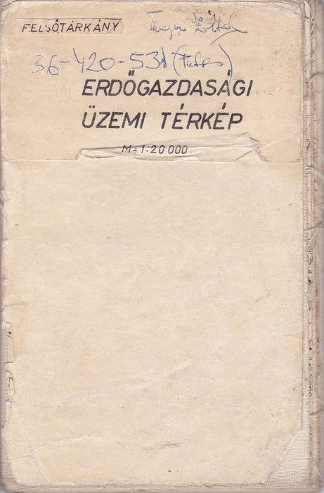 Felsőtárkány erdőgazdasági üzemi térkép - Oskola Antikvárium