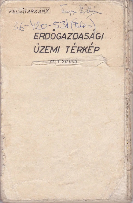 Felsőtárkány erdőgazdasági üzemi térkép - Oskola Antikvárium