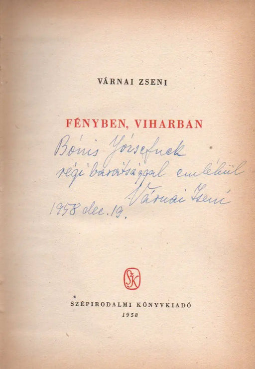 Fényben, viharban - Oskola Antikvárium