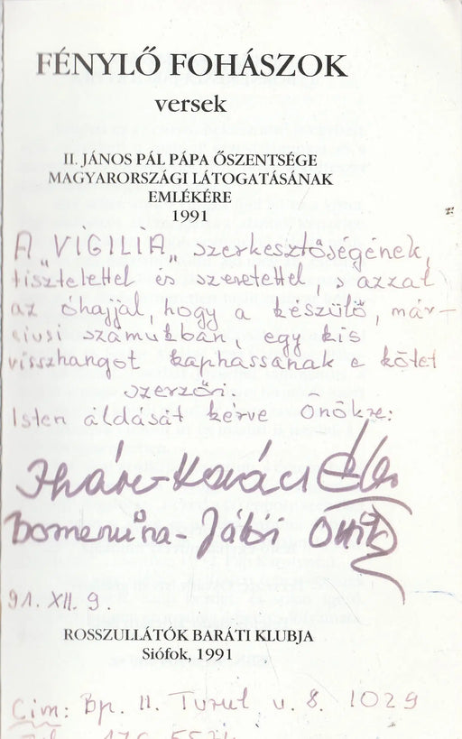 Fénylő fohászok - Oskola Antikvárium
