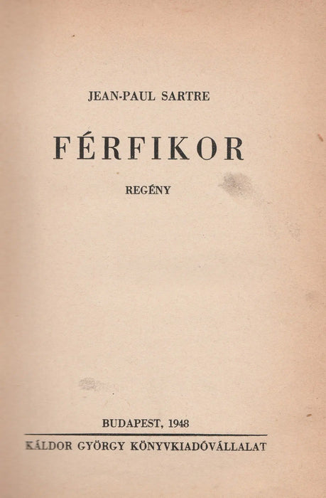 Férfikor - Oskola Antikvárium
