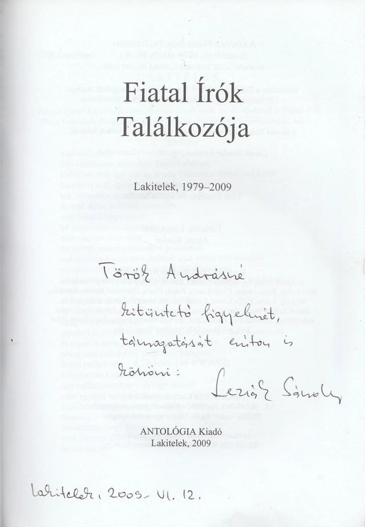 Fiatal írók találkozója - Oskola Antikvárium