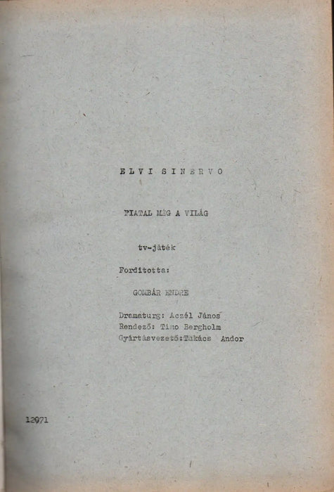 Fiatal még a világ - Oskola Antikvárium