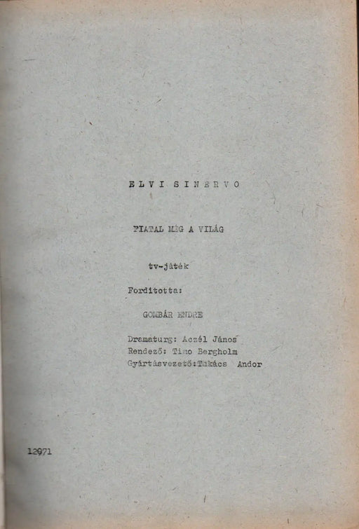 Fiatal még a világ - Oskola Antikvárium