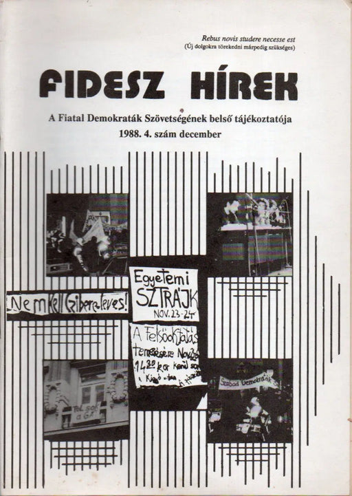 FIDESZ programtervezet és FIDESZ Hírek 1988 - 1989 - Oskola Antikvárium
