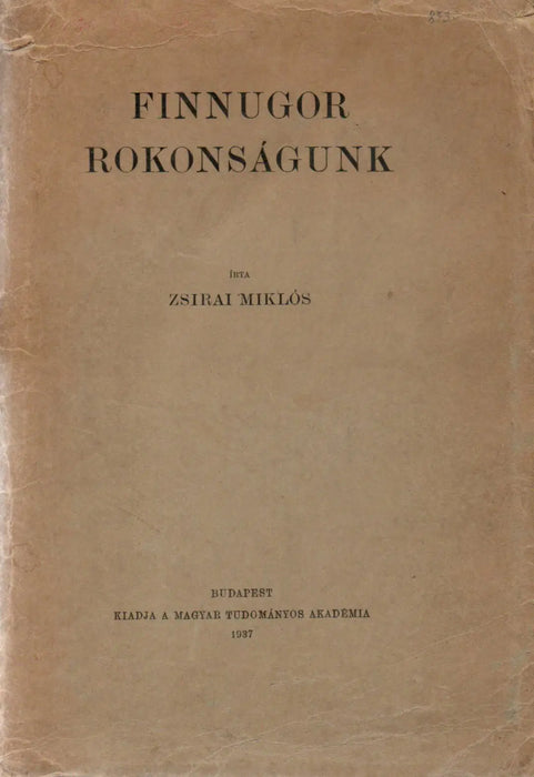 Finnugor rokonságunk - Oskola Antikvárium