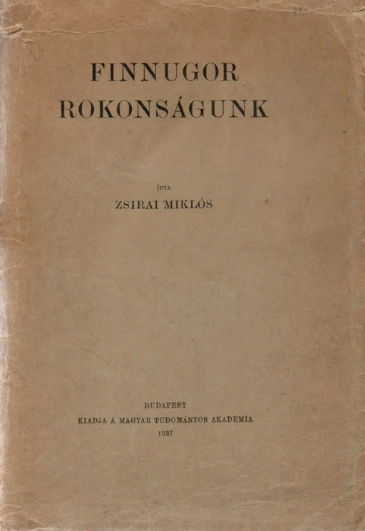 Finnugor rokonságunk - Oskola Antikvárium