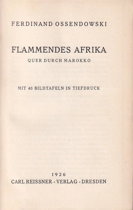 Flammendes Afrika - Oskola Antikvárium
