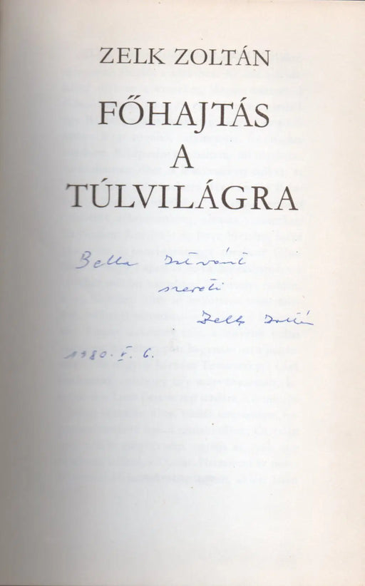 Főhajtás a túlvilágra - Oskola Antikvárium