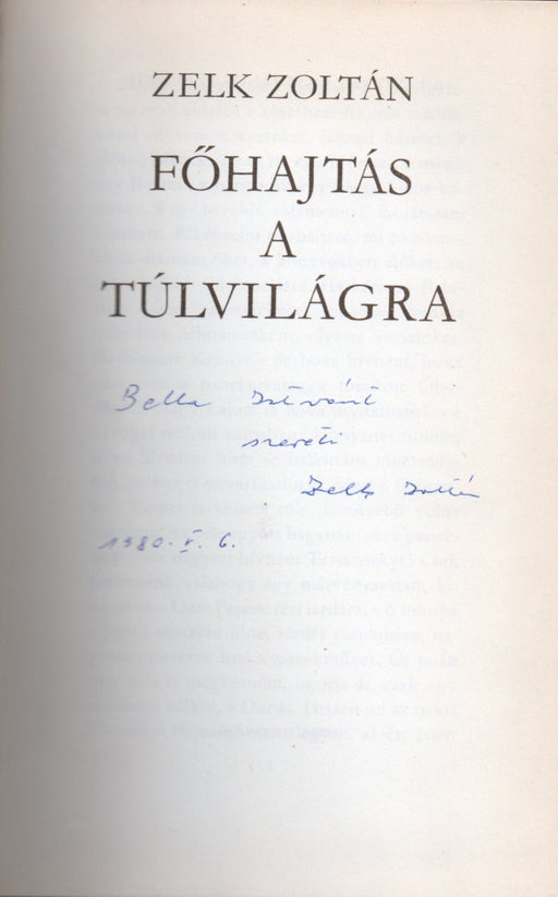 Főhajtás a túlvilágra - Oskola Antikvárium