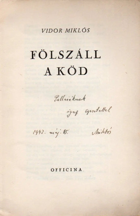 Fölszáll a köd - Oskola Antikvárium