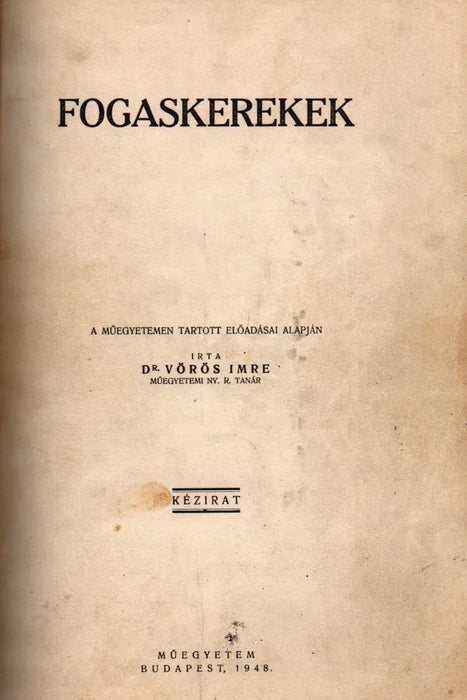 Fogaskerekek - Oskola Antikvárium