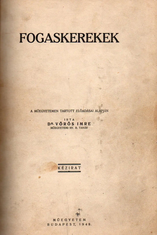 Fogaskerekek - Oskola Antikvárium