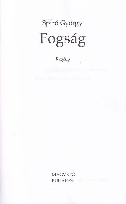 Fogság - Oskola Antikvárium