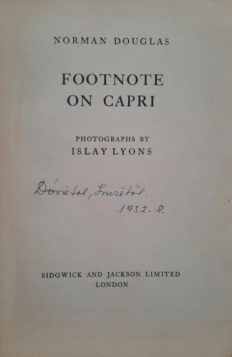 Footnote on Capri - Oskola Antikvárium