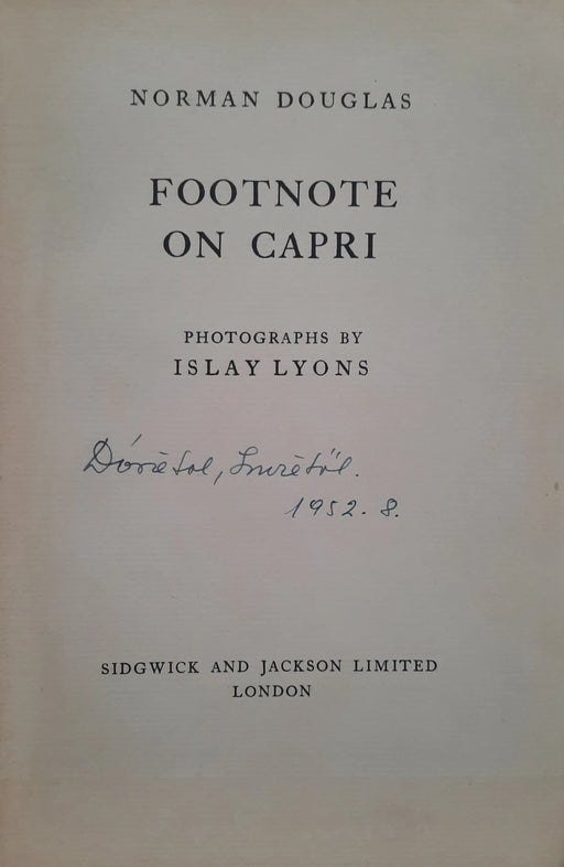 Footnote on Capri - Oskola Antikvárium